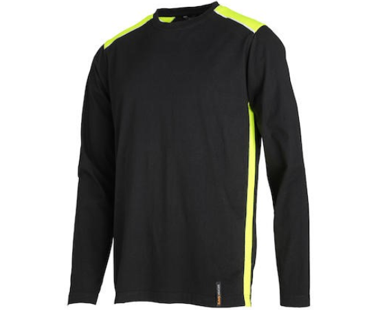 T-Shirt Svart/Hi-Vis Lång Ärm