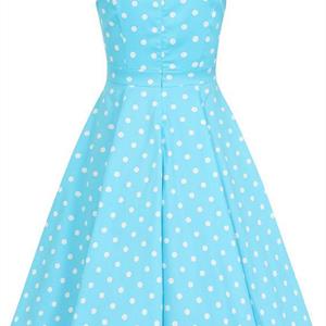 REA Klänning Ruth Polka dot Blue/white