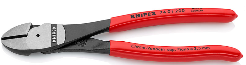 Knipex kraftsidavbitare doppade handtag