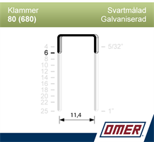 Klammer 80/6 Black Galv 10M