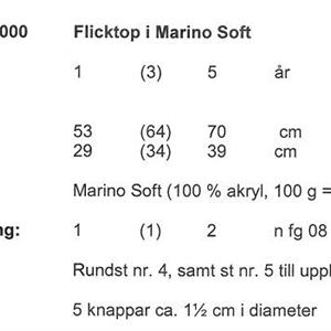 Flicktopp i Marino Soft