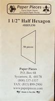 1 1/2" Half Hexagon, 50 pieces