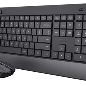 Trust TKM-450 trådlöst tangentbord och mus ECO (svart)