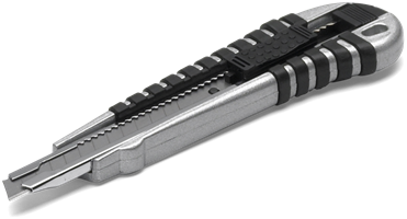 Brytbladskniv liten metall 9mm