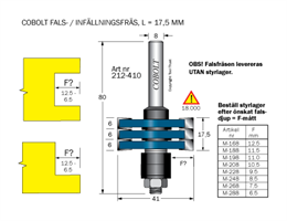 Falsfräs  D=41 / L=17.5 / TL=80