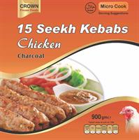 Crown Seekh Kebab Chicken 15X10 pkt