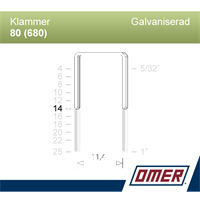 Klammer 80/14 Galv 10M