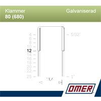 Klammer 80/12 Galv 10M