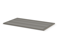 Sheet metal shelf perforated