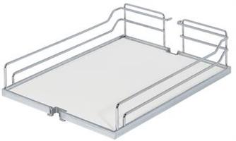 Högskåps utdrag trådkorg m träbotten