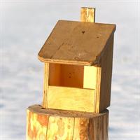 Wooden nest box - open