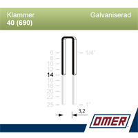 Klammer 40/14 Galv 10M