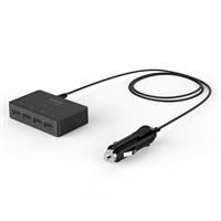 USB-laddningsstation för bilen, 4xUSB Typ A, 7,2A, 12V  A/D