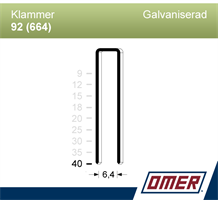 Klammer 92/40 Galv 5M 6724001