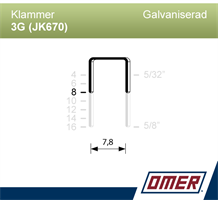 Klammer 3G/8Galv