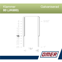 Klammer 80/16 Galv 5M