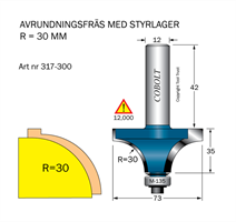 Avrundningsfräs R=30 / L=35