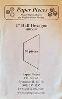 2" Half Hexagon, 50 pieces