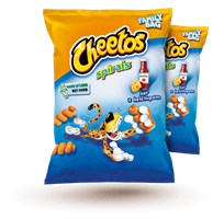 cheetos spirals cheese-ketchup 145g x 14