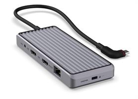 Unisynk 10 Port USB-C Hub 4K 60Hz 100W Grey