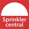 Skylt Dekal "Sprinklercentral" 145x145mm