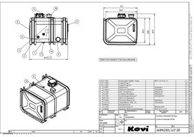 Hydraulictank aluminium 250L1x3"-SF