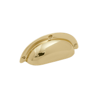 Skålhandtag 3922 - c/c=64 mm - Mässing (P)