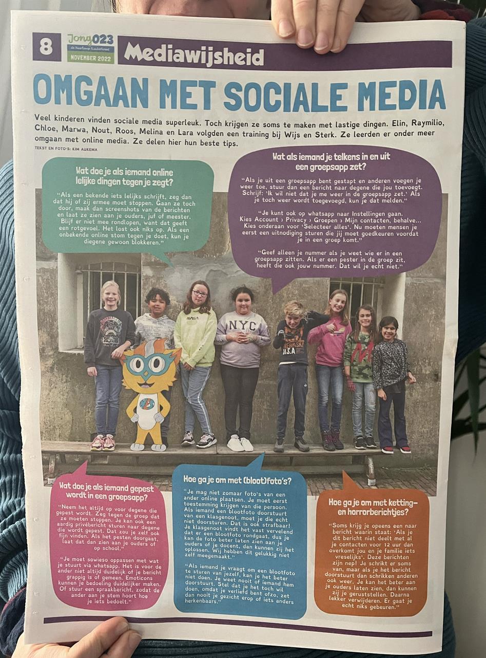 Deelnemers Wijs en Sterk geven tips 'omgaan met sociale media'