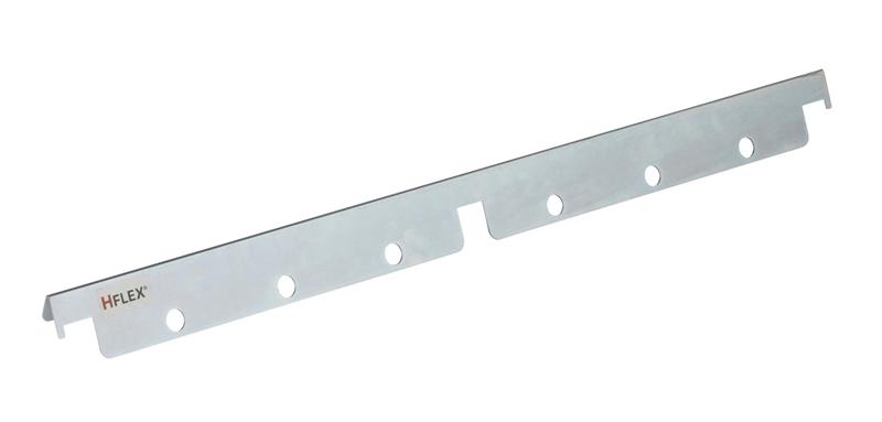 Label display strip with holes