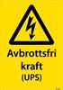 Skylt PVC "Avbrottsfri Kraft", A5 148x210mm