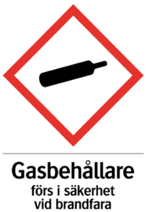 Gasskylt A5 självhäftande