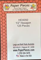1/2" Hexagon Small Pack, 125 pieces