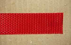 Polyesterbånd 25mm rød