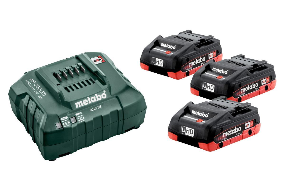 Metabo Batterikit 3st 4Ah LiHD + Laddare