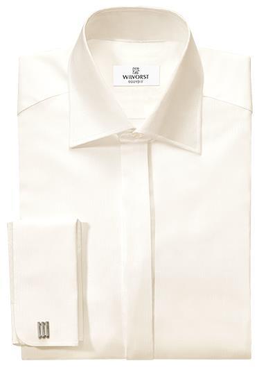 Wilvorst skjorte, ivory, vanlig krage 