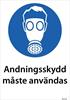 Skylt PVC "Andningsskydd", A5 148x210mm