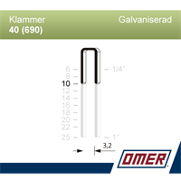 Klammer 40/10 Galv 20M