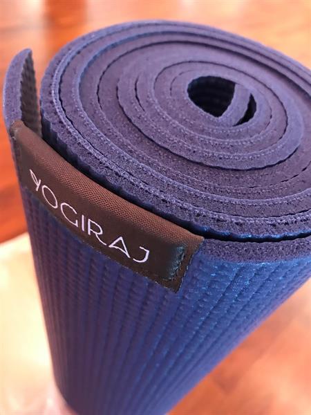 All-round yogamatte 4 mm, Yogiraj, jeansblå