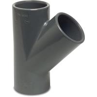 PVC-T-Koppling 45° Grå 20 mm  (16 bar)
