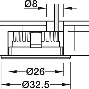 LED Spotlight Dekor Ram - Loox5 2090/3090, Rund Rostfri