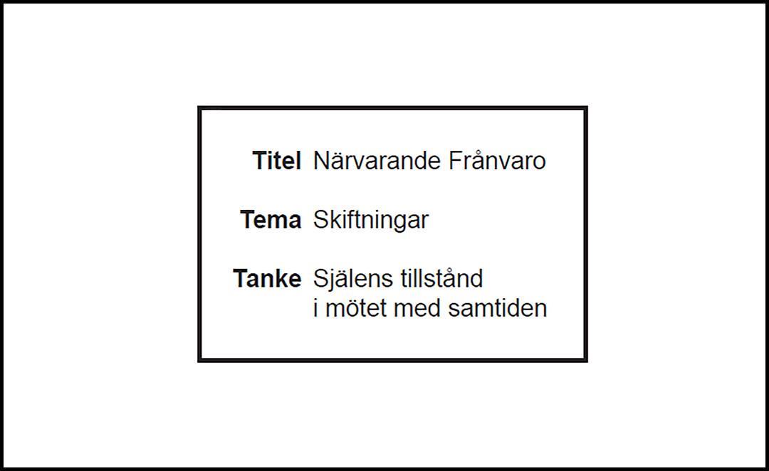 Bildtext vid min bild på temat "Skiftningar", Växjö konsthall