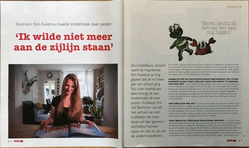 interview Haarlemse Glossy - Mijn prentenboek over omgaan met  pesten 