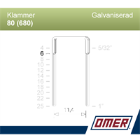 Klammer 80/6 Galv 10M