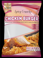 Crown Chicken Burger Spicy Crunchy 8X1 kg