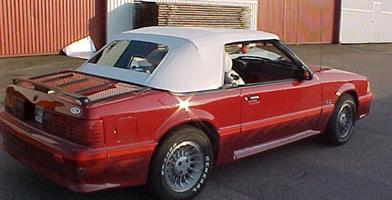 Sufflett Mustang 83-90 vinyl vit comboglas