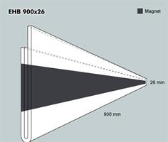 Etiketthållare EHB 900-26F rak magnet