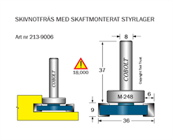 Skivnotfräs L=9 F=6 D=36 S=8