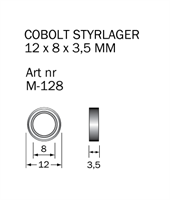 M-128 Kullager 12 x 8 x 3.5 mm