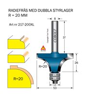 Avrundningsfräs R=20 D=53 L=26 S=8