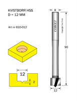 Kvistborr HSS D=12 TL=90 S=8